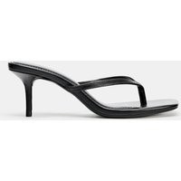 Zara - Leather Strappy Heel Sandals - Black - 2 - Woman | Zara UK