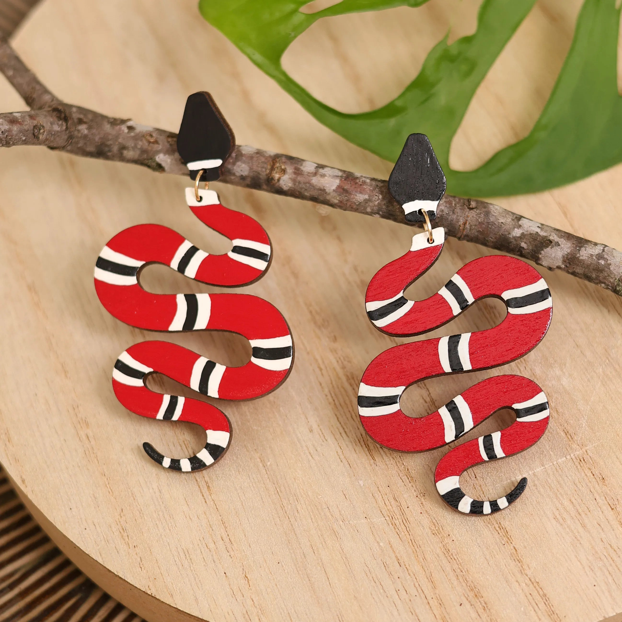 Coral Snake Statement Earrings | Le Chic Miami