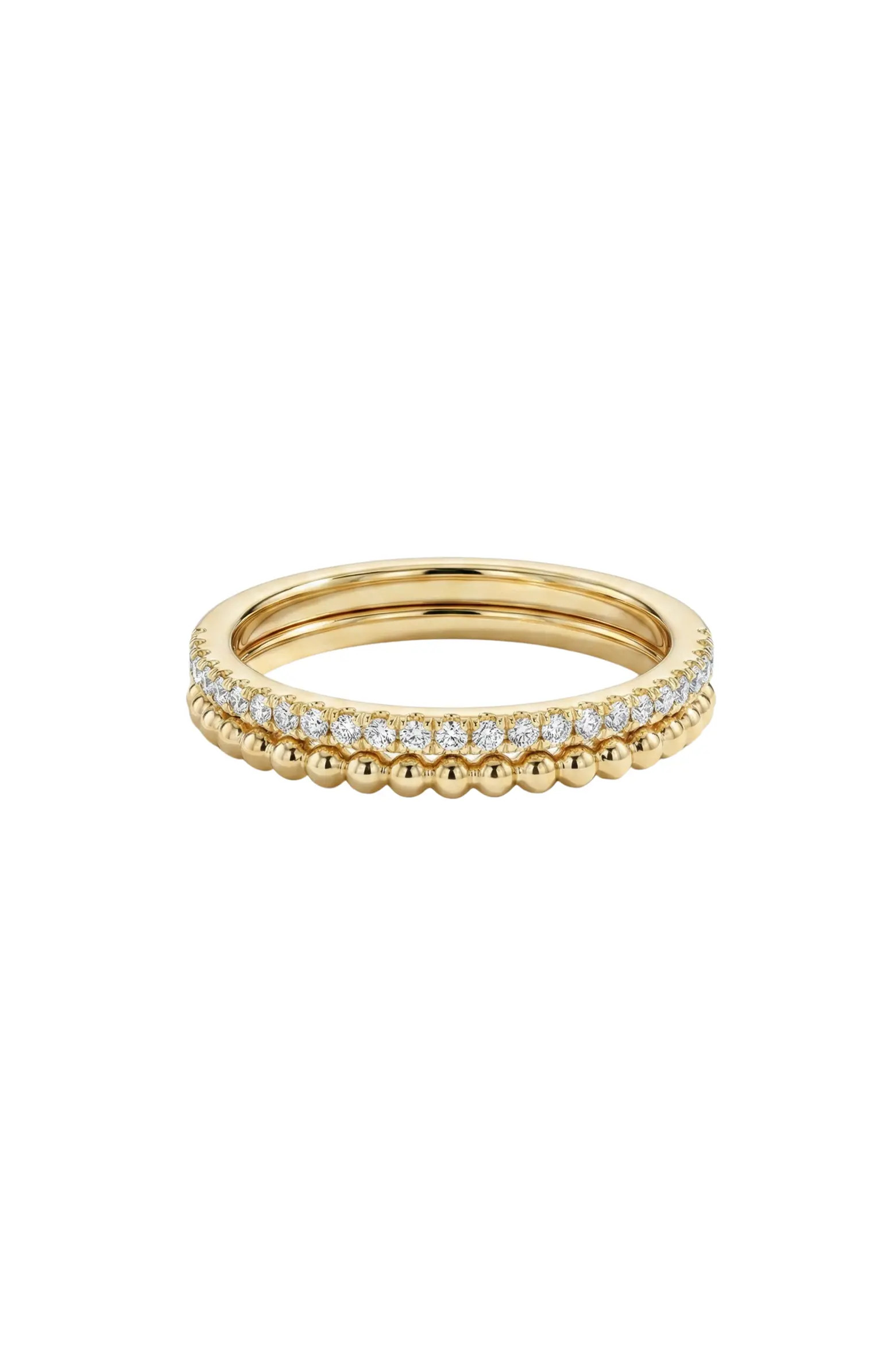 Bezel Set Cubic Zirconia & Milgrain Ring Set (Women) | Nordstrom | Nordstrom