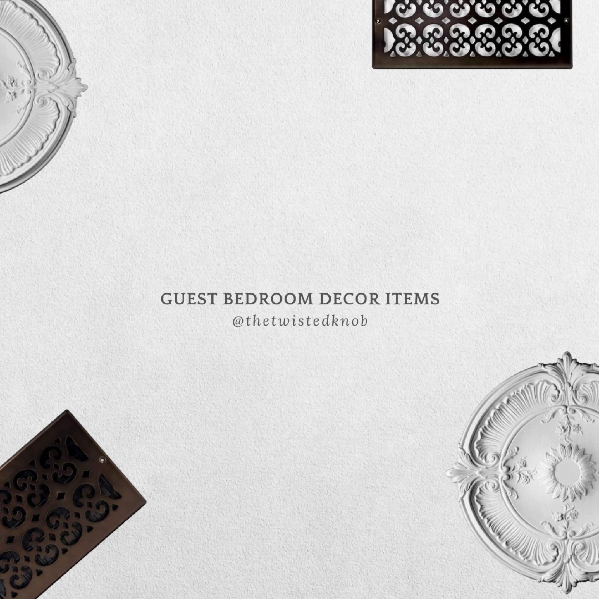 Replace and add decorative hardware, vents, and other ornamental version of the items to make the space more aesthetically appealing 

#LTKunder50 #LTKhome #LTKunder100