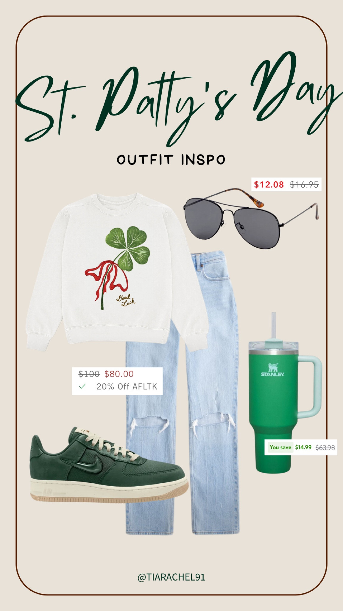 St Patty’s day outfit inspo - Jeans and Stanley on sale! 

#LTKsalealert #LTKSeasonal #LTKSpringSale