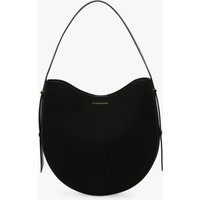 Victoria Beckham Bag - Dia Hobo Bag In Black Canvas With Black Leather - Size UK | Victoria Beckham US
