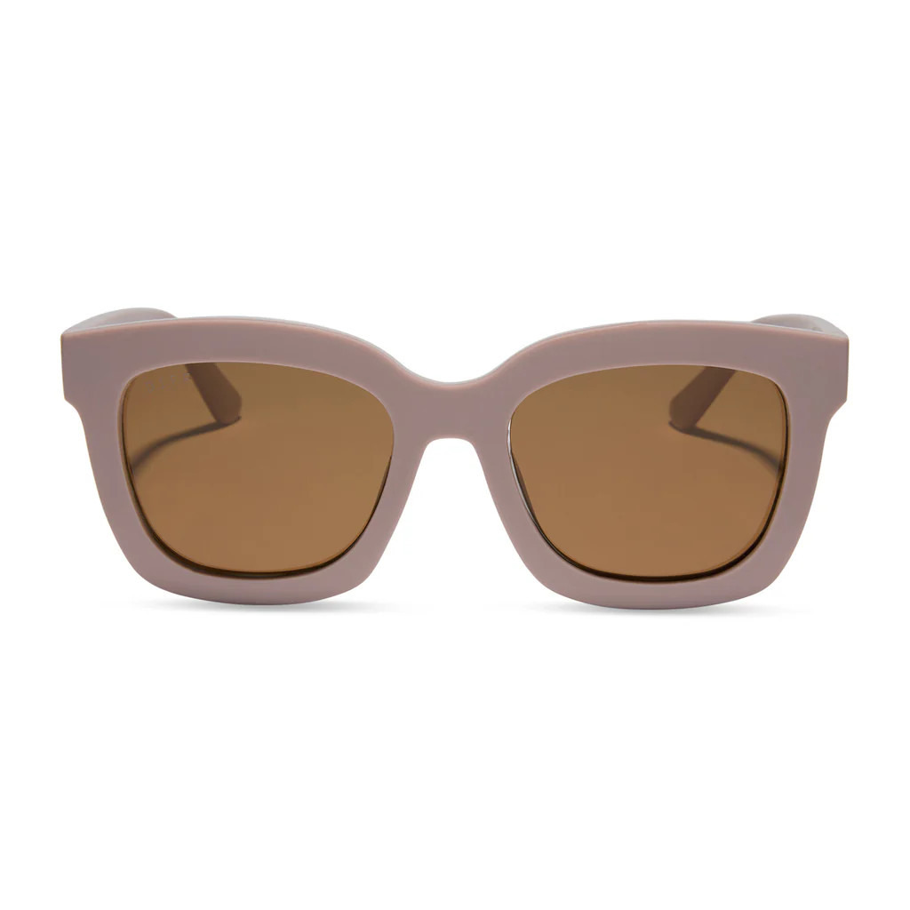 KRISTA HORTON - THE KAMP + LIGHT TAUPE + BROWN + POLARIZED SUNGLASSES | DIFF Eyewear