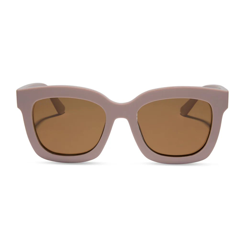 KRISTA HORTON - THE KAMP + LIGHT TAUPE + BROWN + POLARIZED SUNGLASSES | DIFF Eyewear