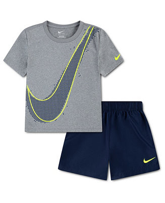 Boys' Toddler 2T-4T Dri-FIT Crewneck T-Shirt and Woven Shorts, 2-Piece Set | Macy's