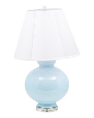 28in Glass Table Lamp With Shaped Shade | Home | Marshalls | Marshalls