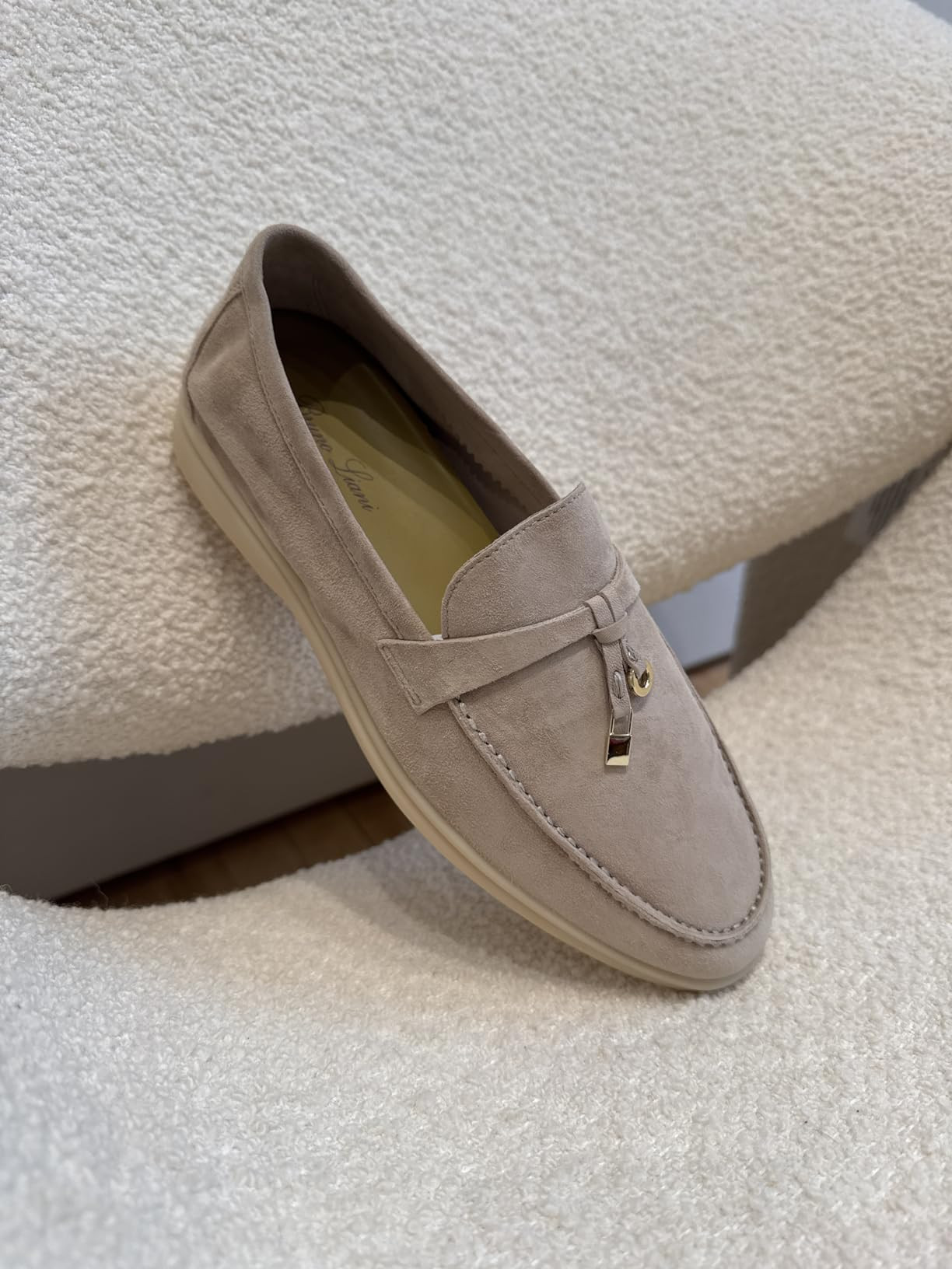 Women's Summer Stroll Charms Premium Designer Suede Leather Loafers Shoes | Amazon (US)