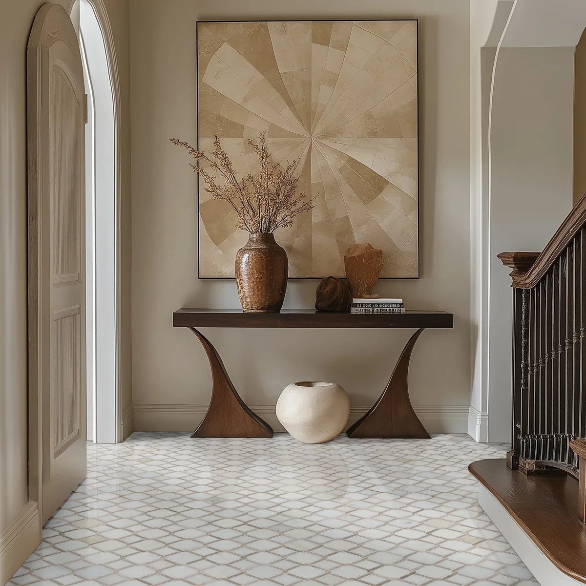 Chateau Lace Geometric 12 in. x 12 in. Polished Marble Mosaic Floor and Wall Tile | Wayfair North America