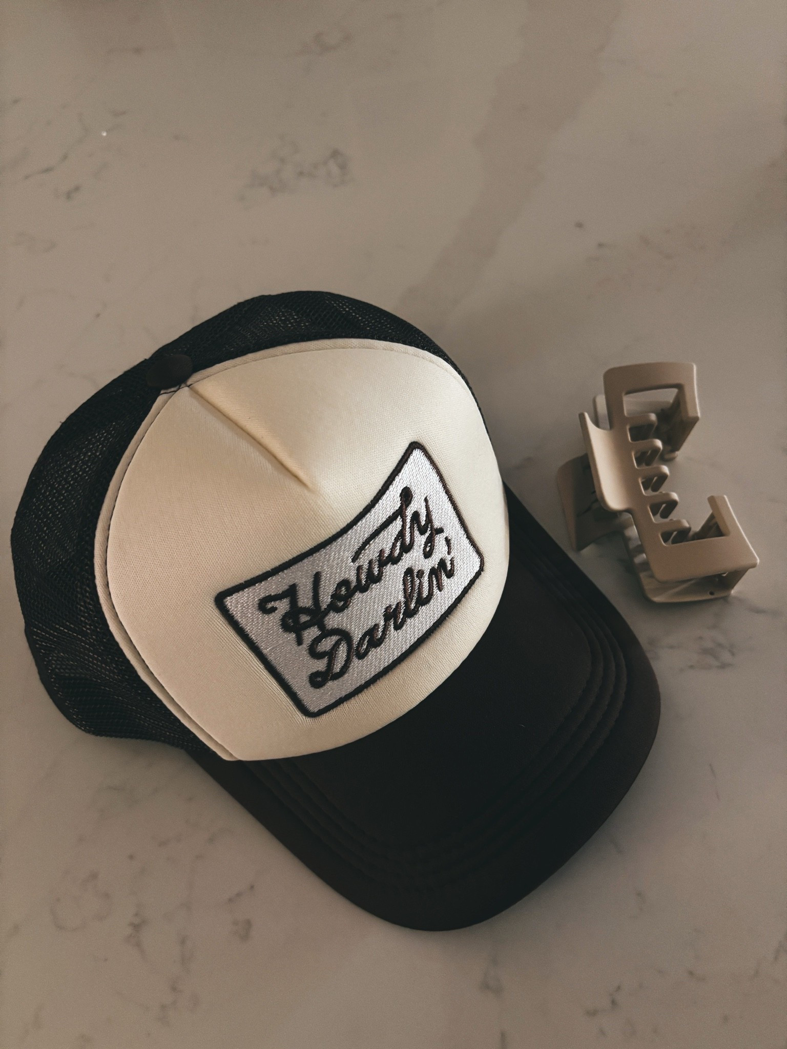 My two most used things this summer… a trucker hat and a trucker hat claw clip 🤎

#LTKBeauty #LTKootd #LTKmorningroutine