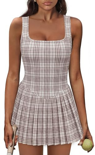 NIASHOT Athletic Dress for Women with Shorts Sleeveless Womens Golf Dress | Amazon (US)