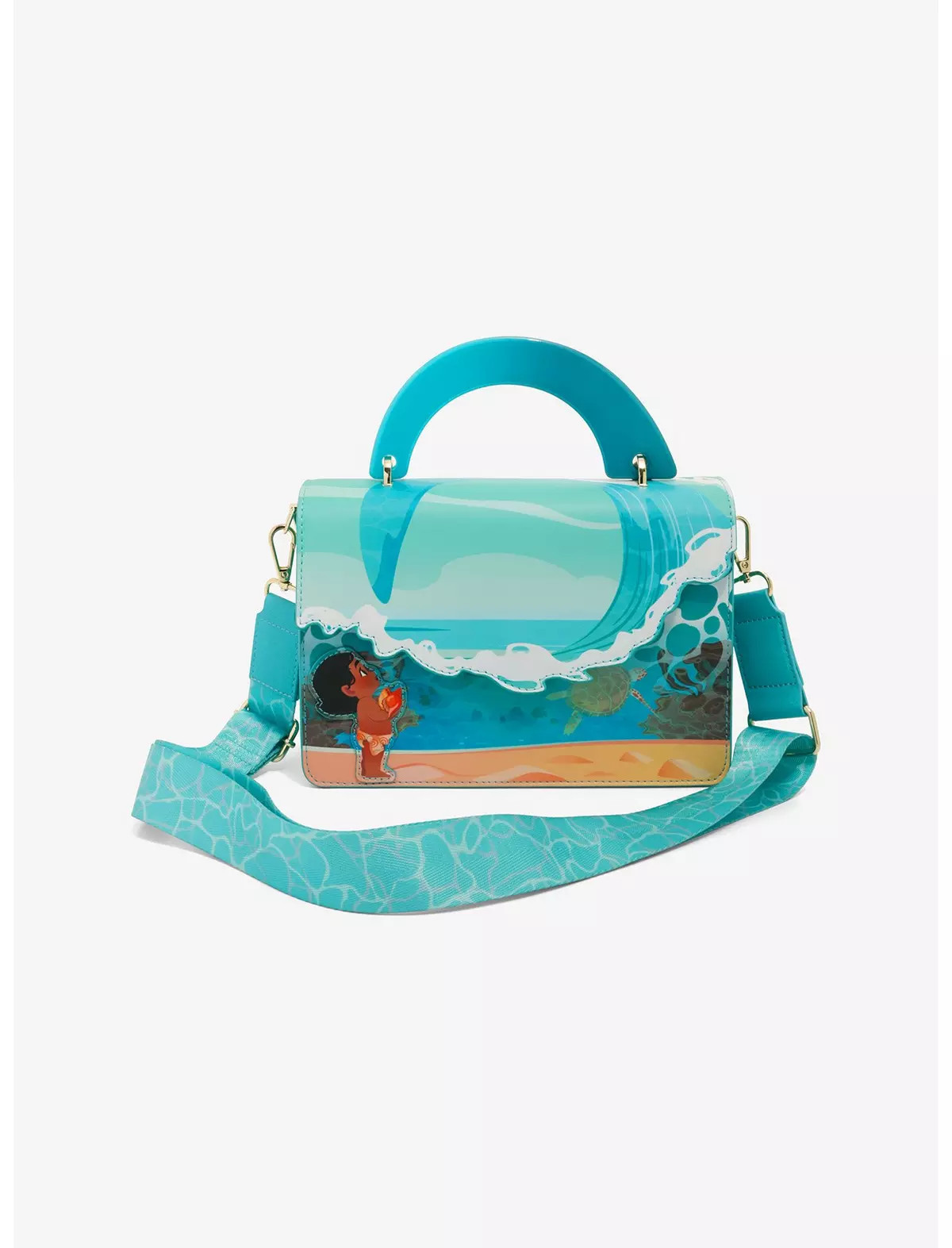 Loungefly Disney Moana Ocean Waves Crossbody Bag | Hot Topic | Hot Topic
