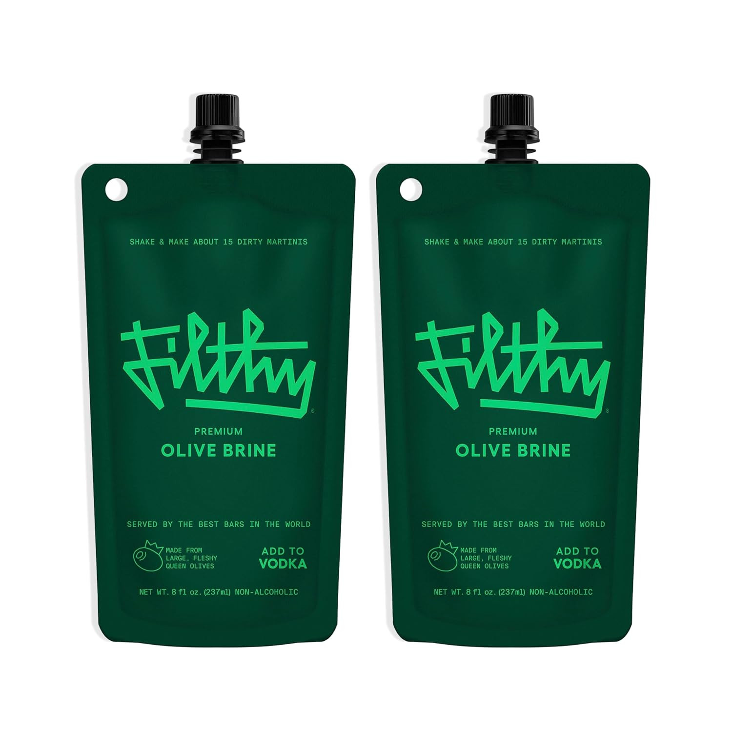 Filthy Olive Brine, Premium Cocktail Mixer, Filtered for Dirty Martinis, Olive Juice for Cocktail... | Amazon (US)