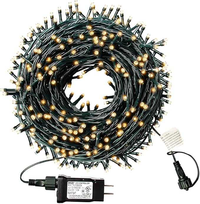 XTF2015 105ft 300 LED Christmas String Lights, End-to-End Plug 8 Modes Christmas Lights - UL Cert... | Amazon (US)