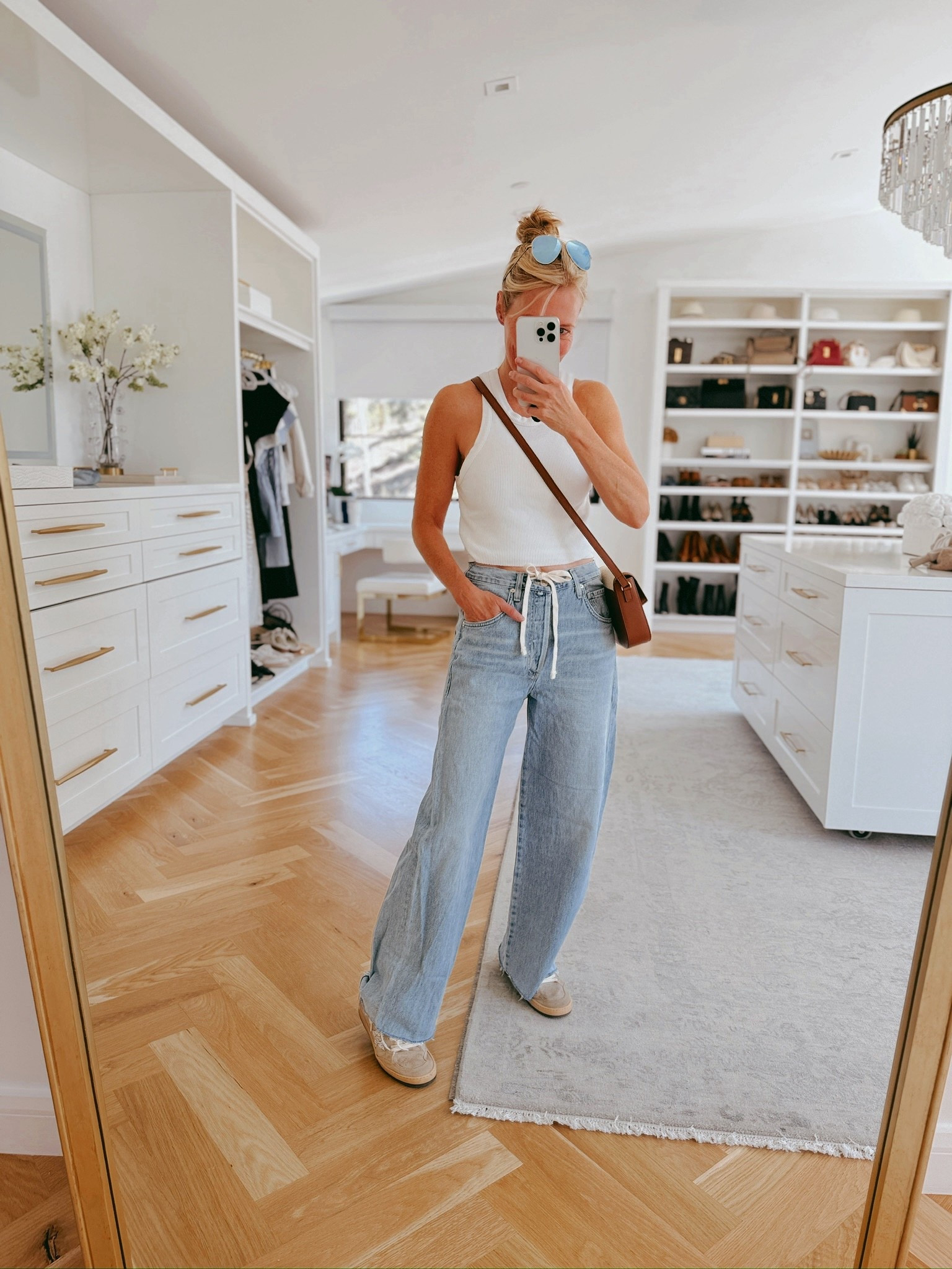 RESTOCK ALERT!  I loved these super cool jeans so much that I also bought them in a tan color too. Size down one size. 