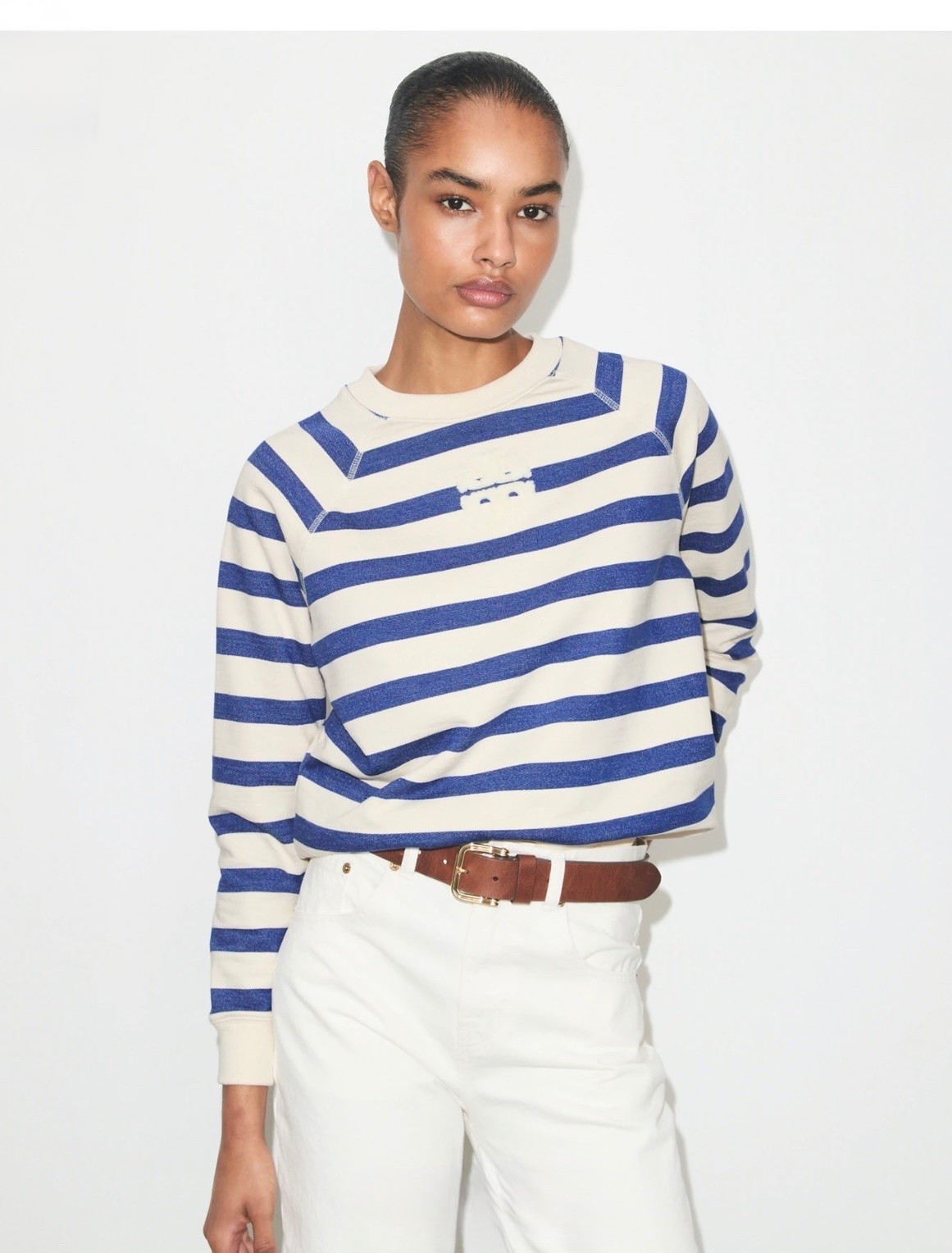 STRIPED COTTON SWEATSHIRT
Tory Burch

#LTKTravel #LTKWorkwear #LTKootd