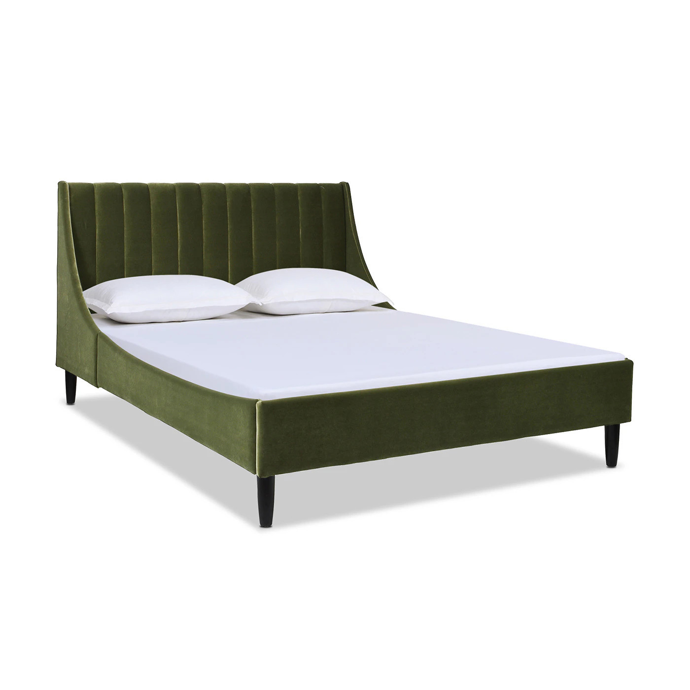Jennifer Taylor Home Queen Olive Green Tufted Platform Bed with Headboard one_size | S52180-3-V036-1 | Lowe's