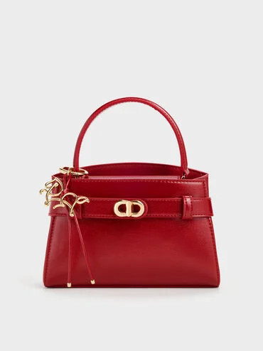 Aubrielle Horse-Motif Top Handle Bag
    
         - Tomato Red | Charles & Keith US
