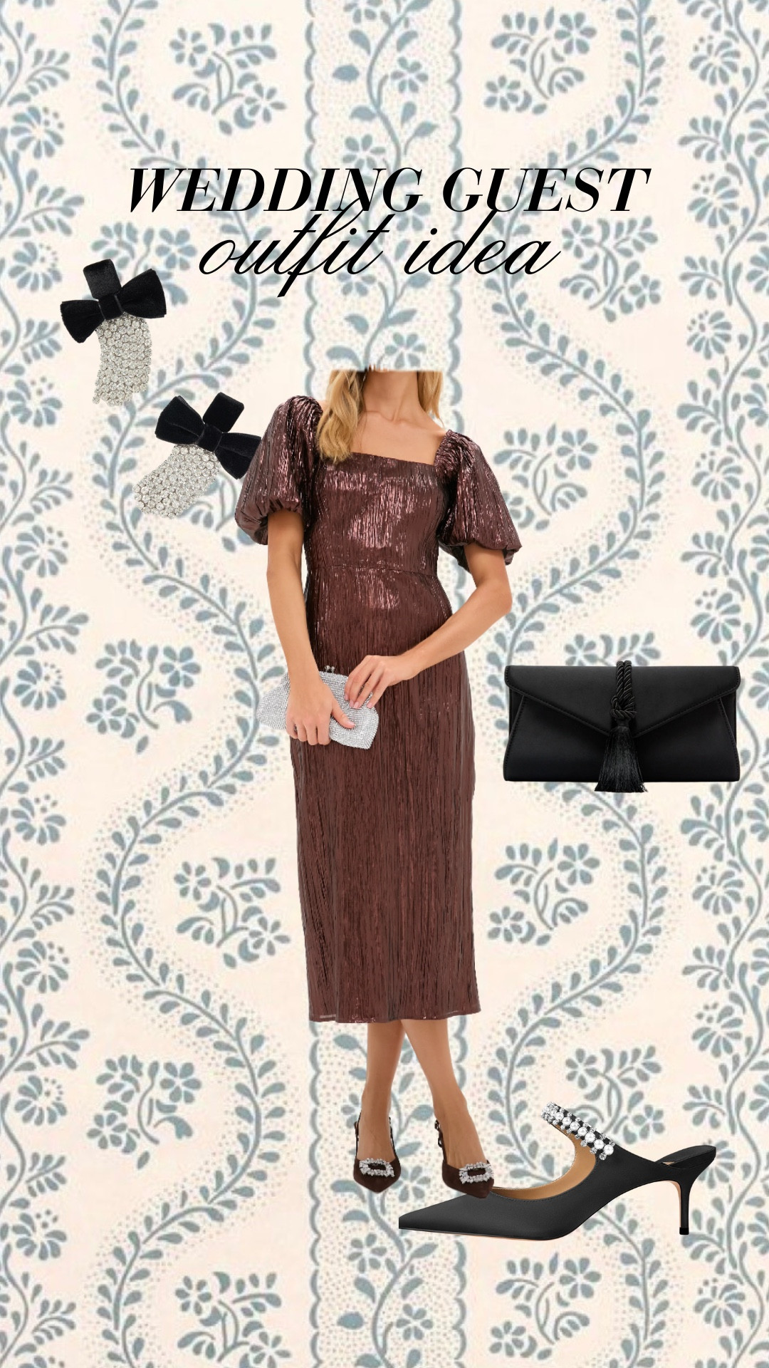 Winter wedding guest outfit idea!