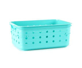 Dial Small Dot Aqua Basket - Big Lots | Big Lots!