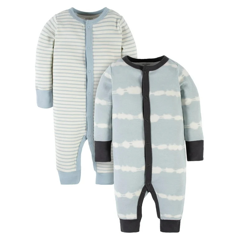 Modern Moments by Gerber Baby Boy Coveralls, 2-Pack (Newborn-24 Months) - Walmart.com | Walmart (US)