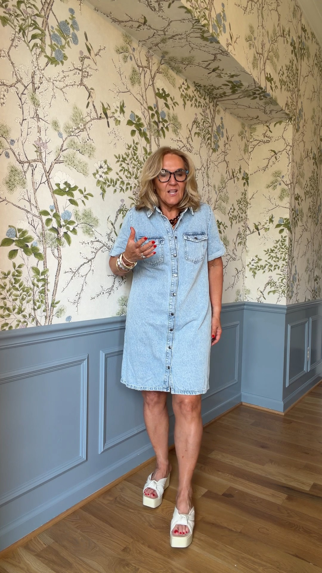 Denim dress wear now with sandals and later with boots
Size medium

#LTKSaleAlert #LTKOver40 #LTKootd