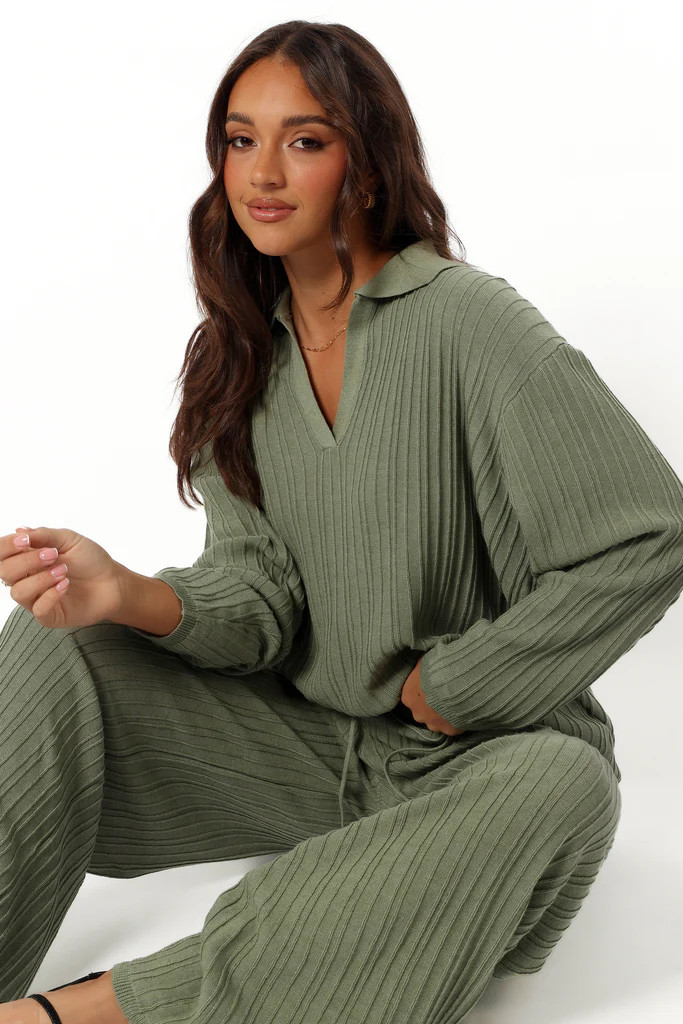 Sonole Cable Knit Sweater - Khaki | Petal & Pup (US)