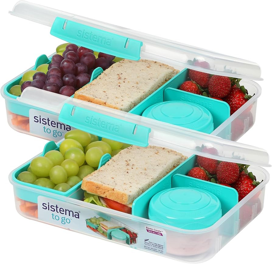 Sistema KLIP IT PLUS Food Storage Containers, 2.2 L, Airtight & Stackable, BPA-Free, 3-Pack | Amazon (US)