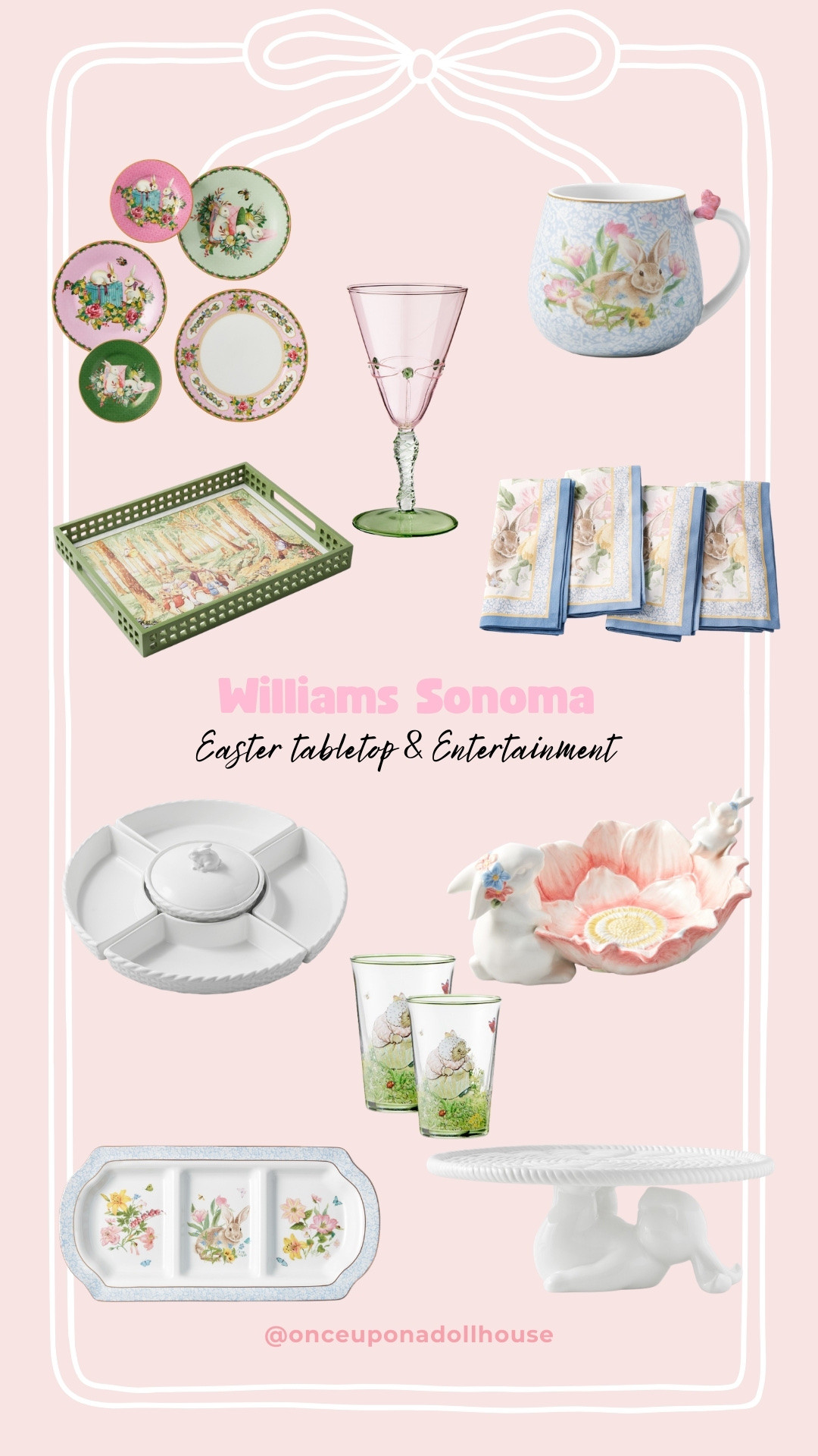 Williams Sonoma Easter Tabletop and Entertainment! 

Glass, serving bowl, plates, mug, dinnerware set, platter, tray, compartment dish, napkins, bunny cake stand

#LTKSpringSale #LTKSeasonal #LTKHome