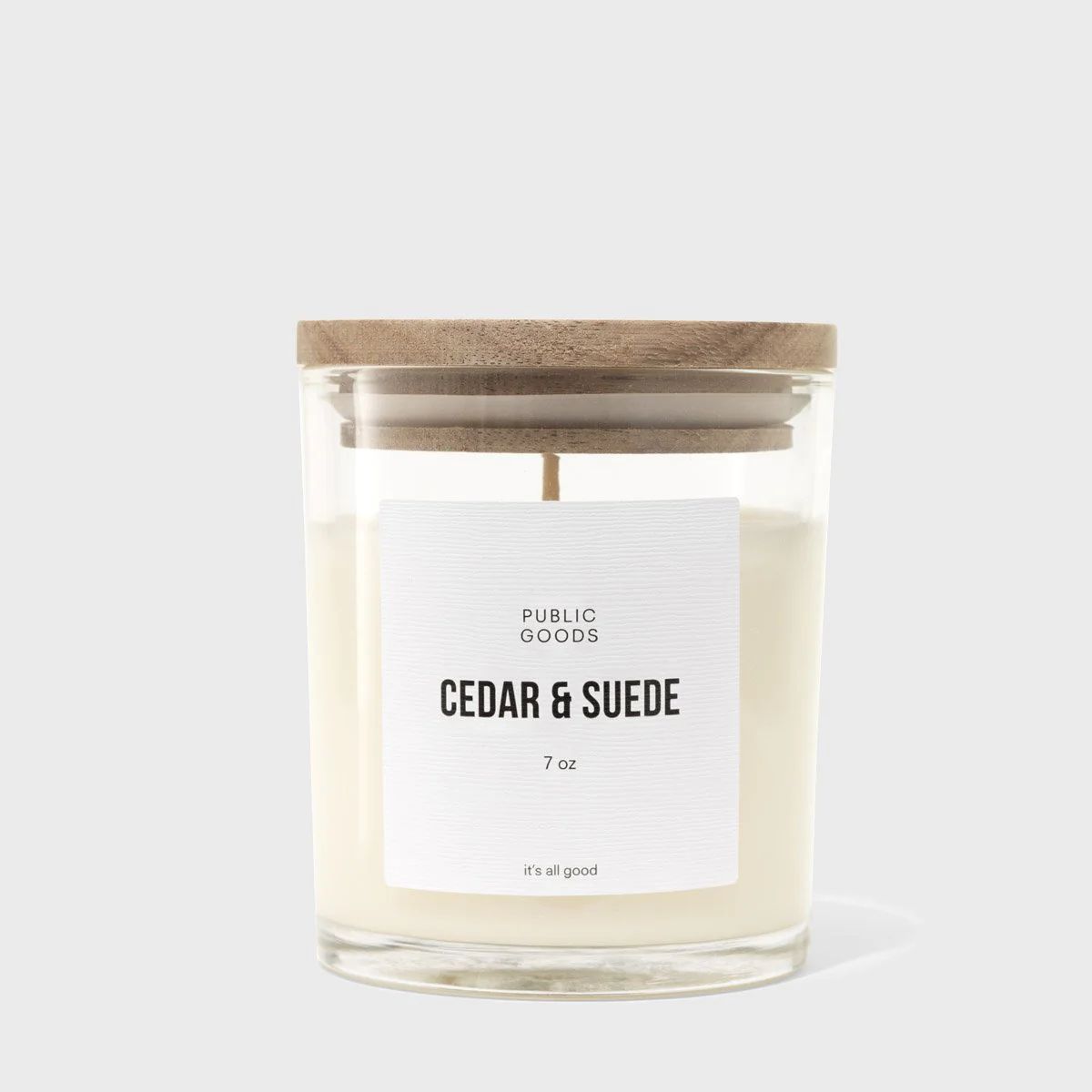 Cedar & Suede Soy Candle (7oz) | Public Goods