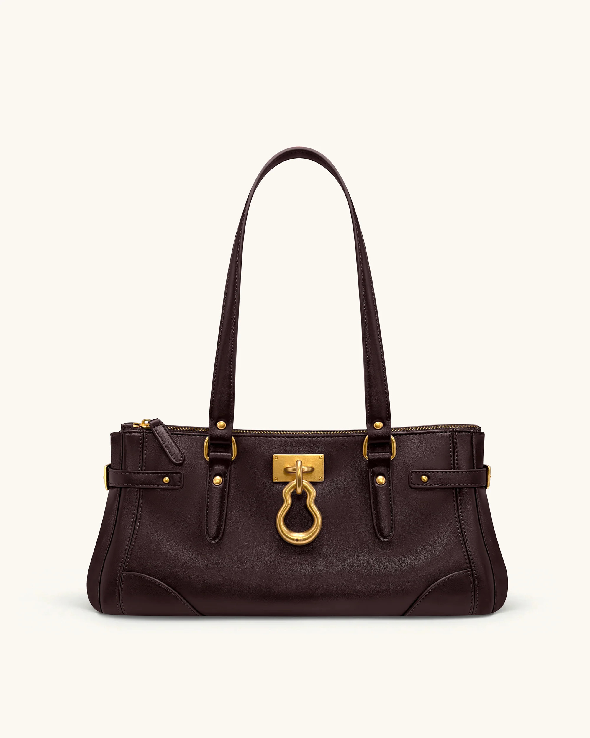 Yvette Elongated Tote Bag - Dark Brown | JW PEI US