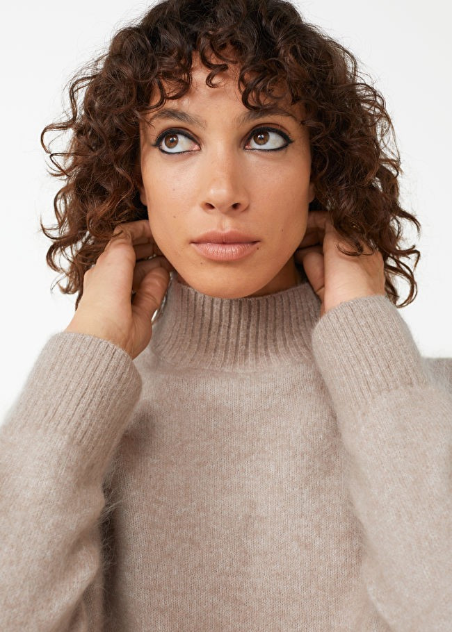 Cropped Mock Neck Knit Jumper | & Other Stories (EU + UK)