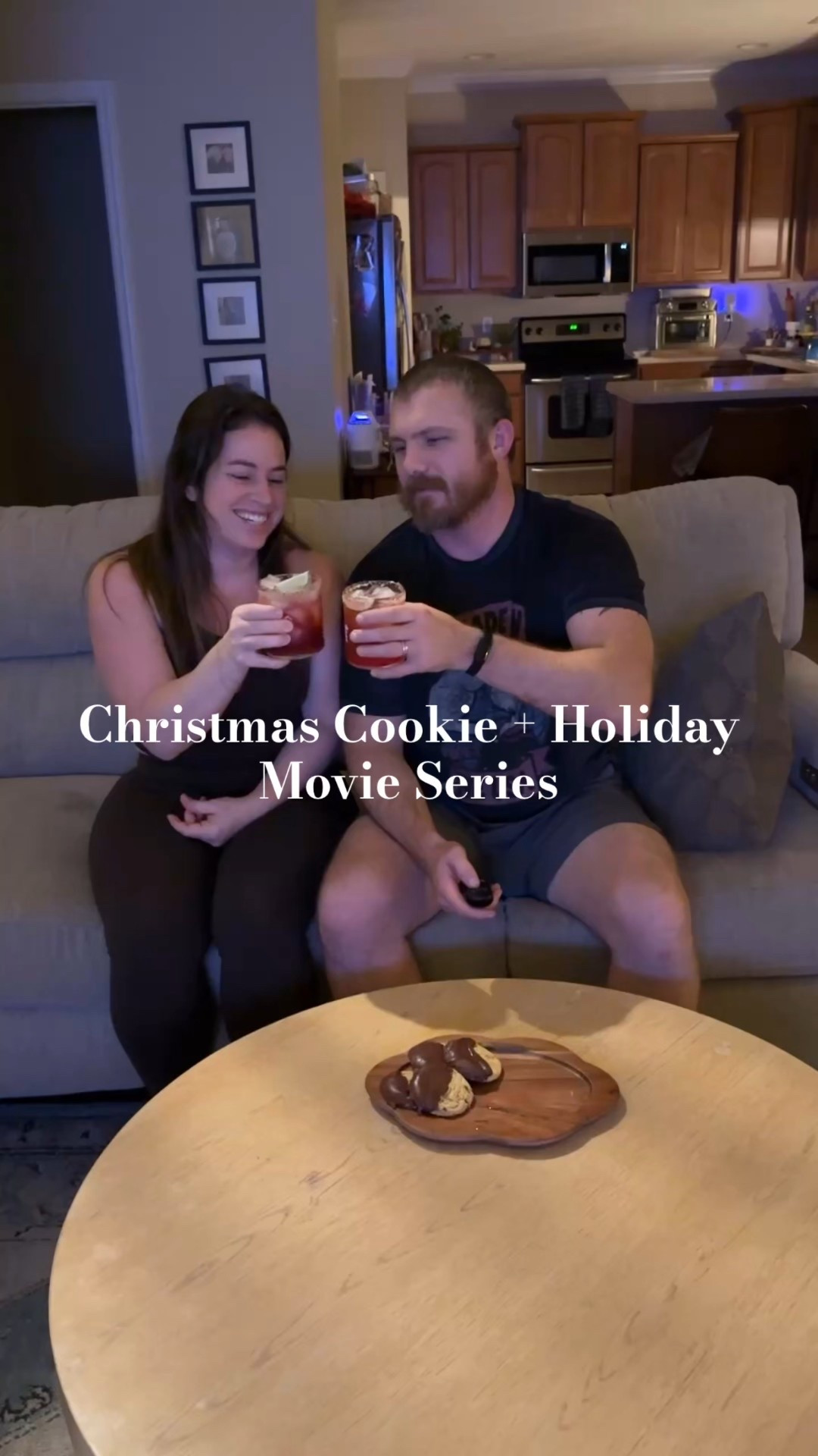 Christmas cookies + holiday movie date night in with cocktails and mocktails 

Eric and I had chocolate dipped peanut butter cookies with a spicy pomegranate orange margarita while watching Die Hard 

#LTKHoliday #LTKHome #LTKfoodie
