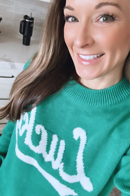 Grab this $30 for St. Pattys day!  The green is such a pretty green!  Fits true to size, more relaxed than fitted.  

#LTKover40 #LTKstyletip #LTKfindsunder50