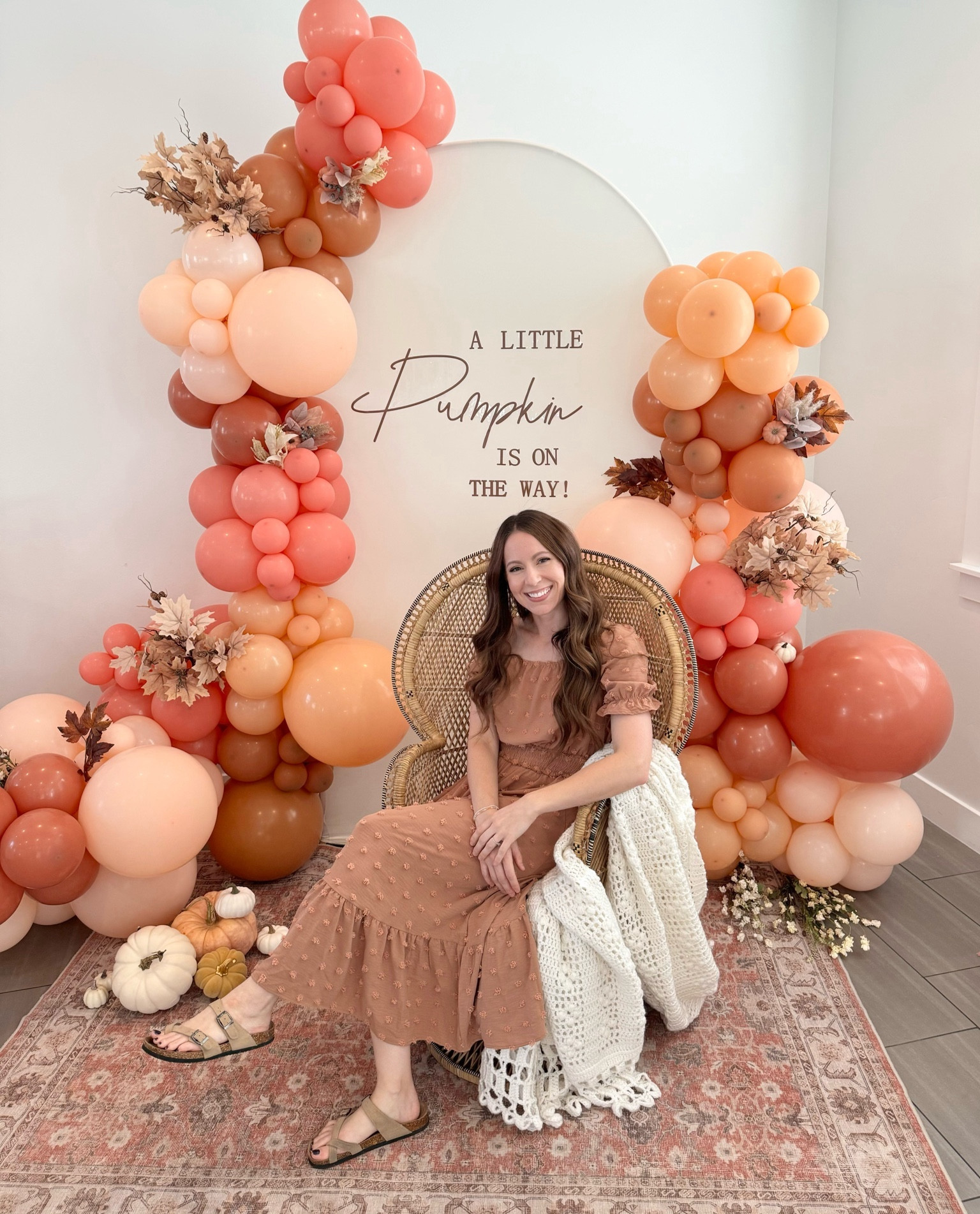 Fall baby shower setup! 🍁🍂
A Little Pumpkin is On the Way 🎀
Loved celebrating the mama-to-be
🍂🍁
Chair and rug rented from @helpingyougather

#LTKSeasonal #LTKbaby #LTKparties