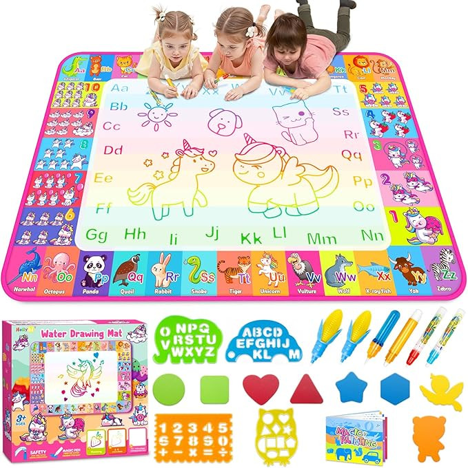 Aqua Water Doodle Mat - Kids Drawing Mat Toddlers Educational Toys for Age 3 4 5 6 7 8 Year Old B... | Amazon (US)