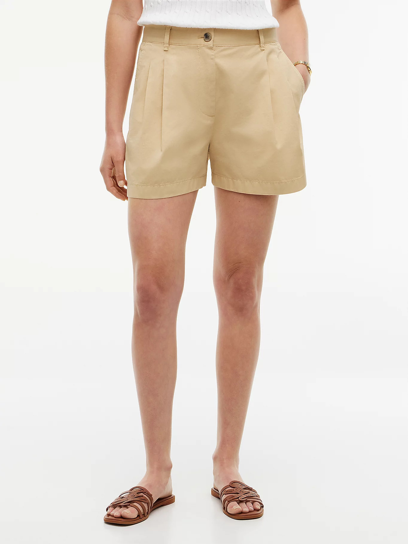 Washed Flared Chino Shorts | Beige | Tommy Hilfiger | Tommy Hilfiger UK