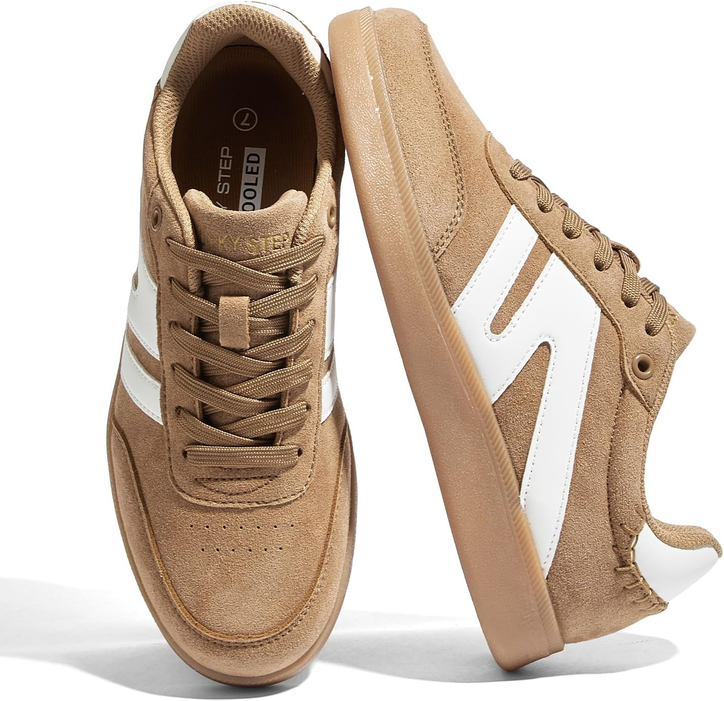 LUCKY STEP Women Retro Gum Sole Fashion Sneakers | Amazon (US)