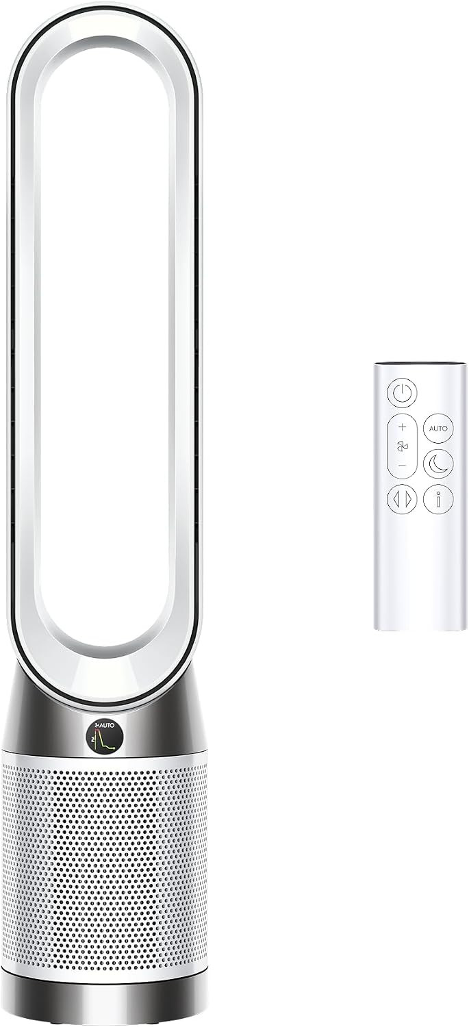 Dyson Purifier Cool PC1, HEPA Air Purifier Tower Fan, App and remote controlled, 350° oscillation, 10 levels, bladeless (White) | Amazon (US)