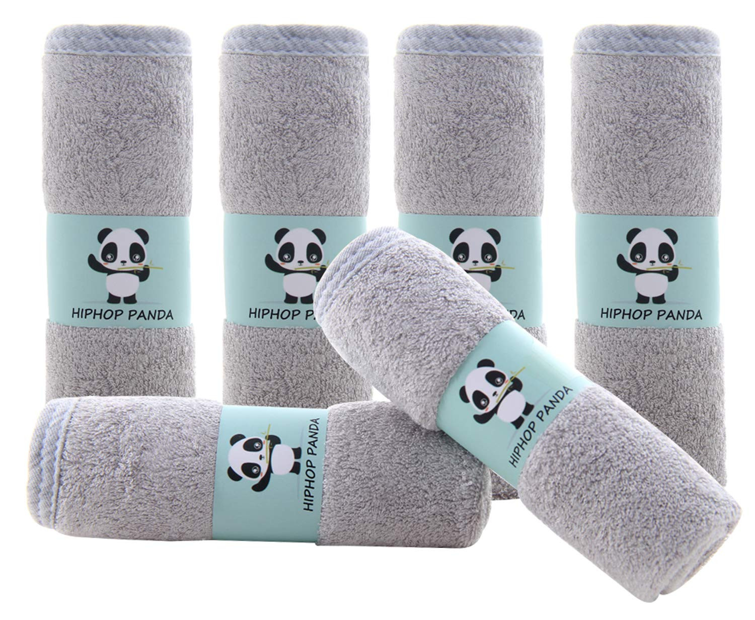 HIPHOP PANDA Baby Washcloths, Rayon Made from Bamboo - 2 Layer Ultra Soft Absorbent Newborn Bath ... | Amazon (US)