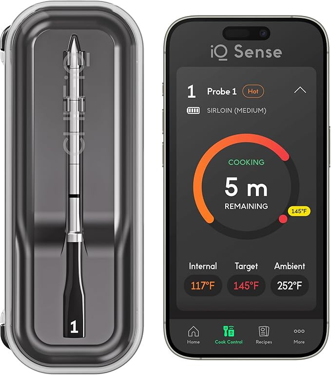 CHEF iQ Sense [2025 Model] | Smart Wireless Meat Thermometer | Ultra-Thin Probe | WiFi Unlimited ... | Amazon (US)
