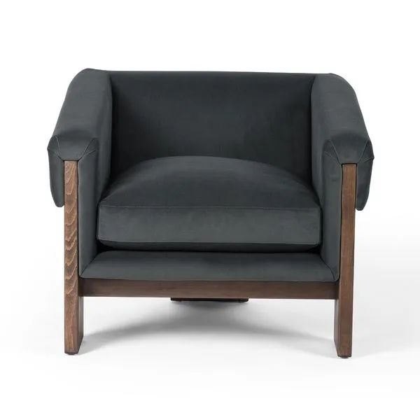 Cairo Smoke Grey Velvet Modern Accent Chair | Scout & Nimble