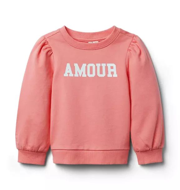 Amour Puff Sleeve Sweatshirt | Janie and Jack