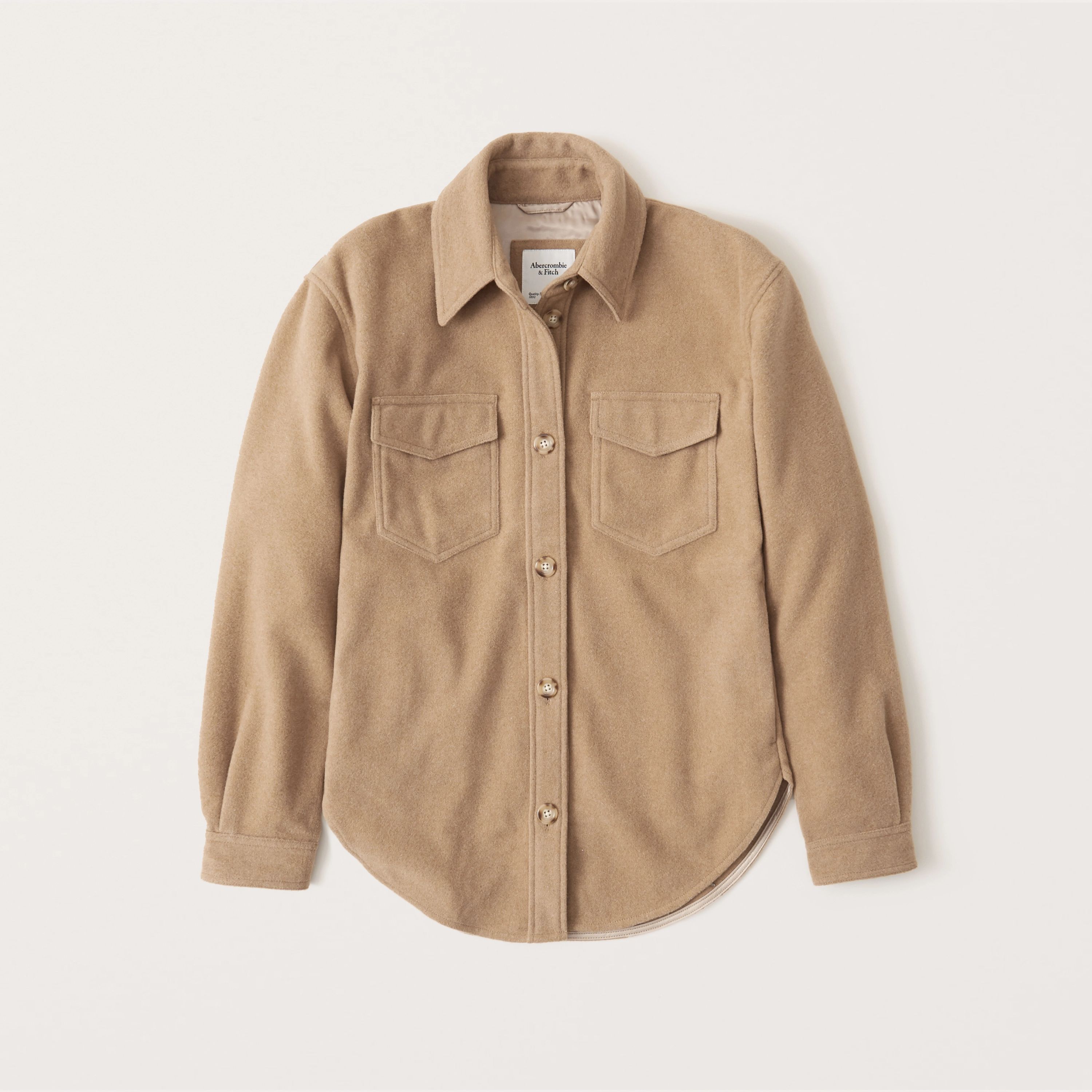 Wool-Blend Shirt Jacket | Abercrombie & Fitch (US)