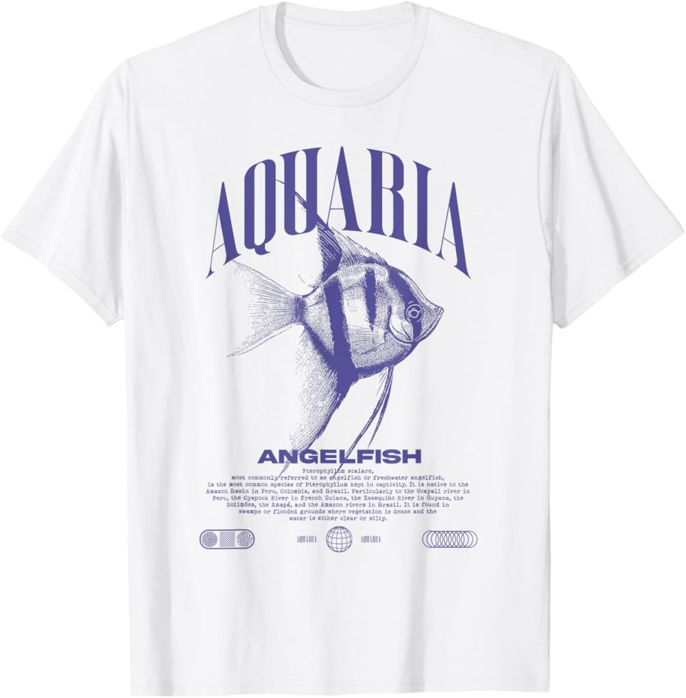 Angelfish Cichlid Fish Keeper Modern Streetwear T-Shirt | Amazon (US)