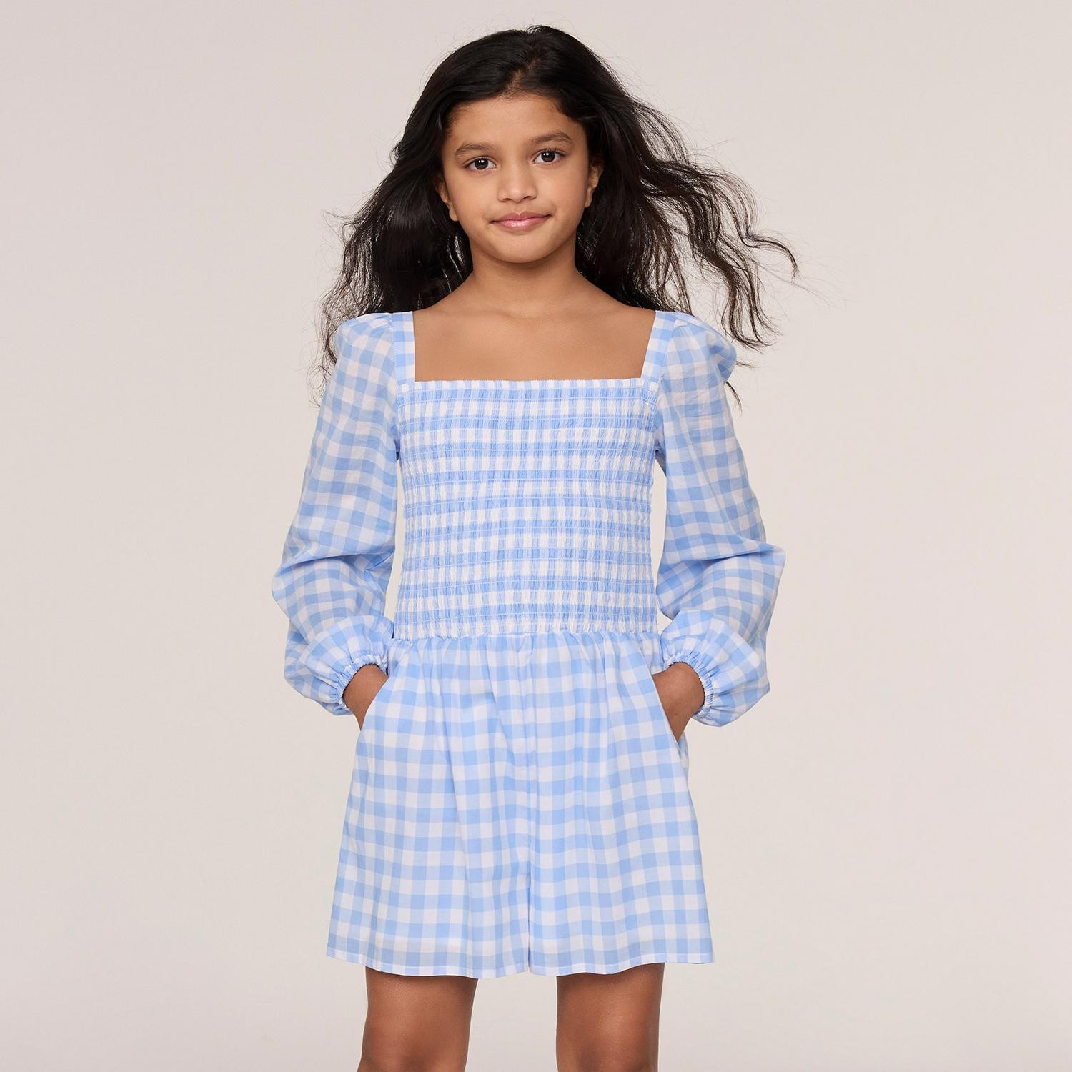 The Emma Gingham Smocked Romper | Janie and Jack
