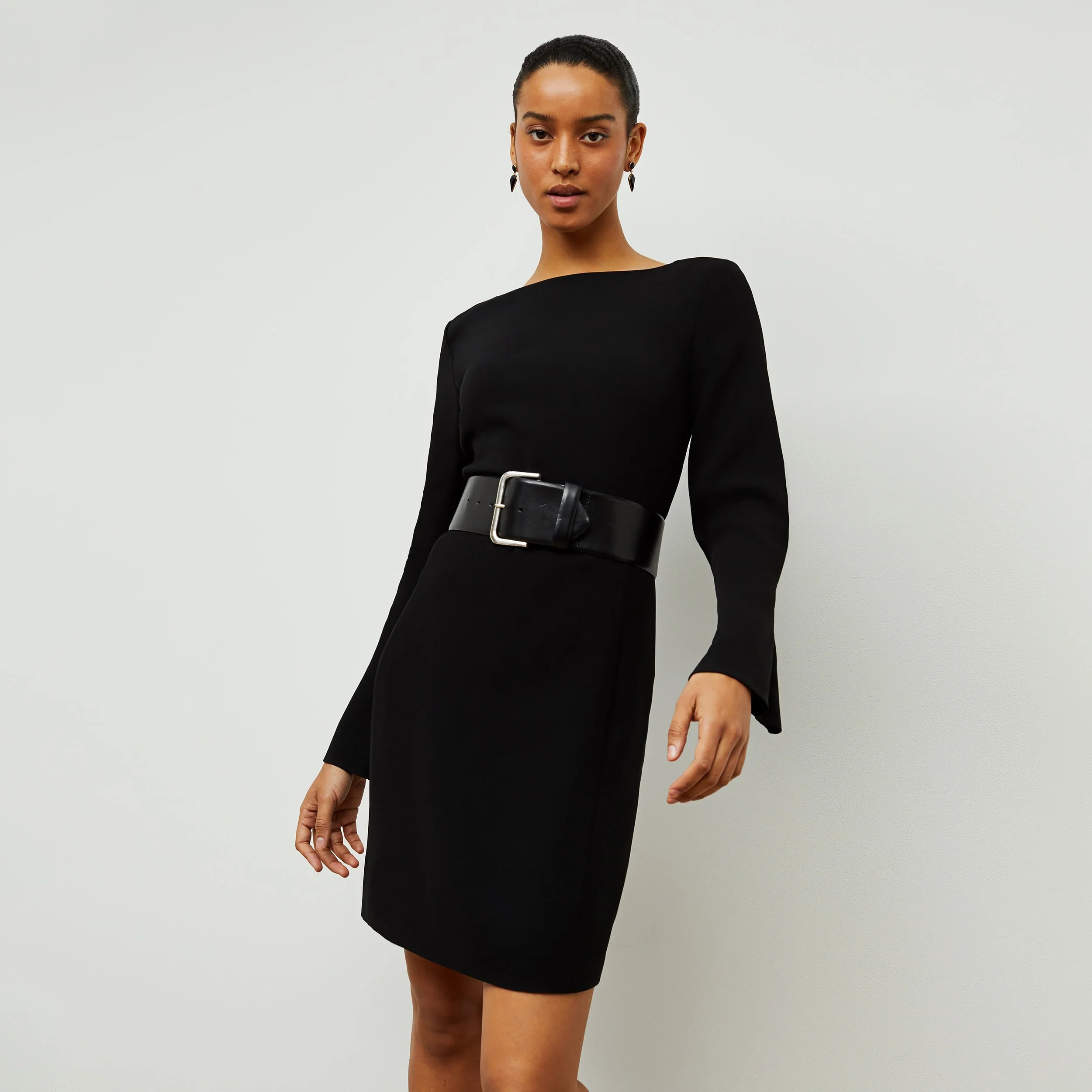 Regina Dress - Heavy Crepe :: Black | MM LaFleur