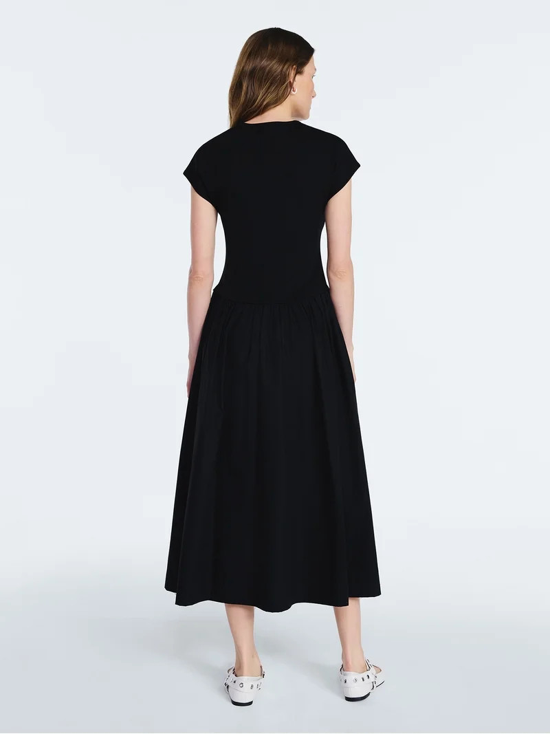 Scoop Women’s Maxi Dress with Short Dolman Sleeves, Sizes XS-4X | Walmart (US)