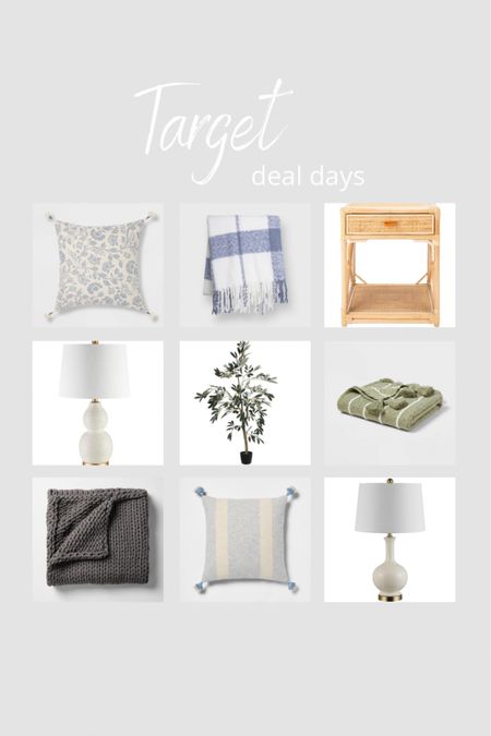 Target deal days home decor!

Throw pillows, throw blanket, target lamps, rattan end table, rattan nightstand, faux olive tree, blue and white decor, target home decor

#LTKunder100 #LTKsalealert #LTKhome