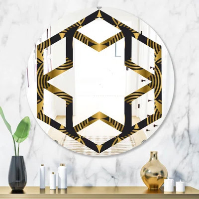 Space Art Deco Waves I Eclectic Wall Mirror | Wayfair North America