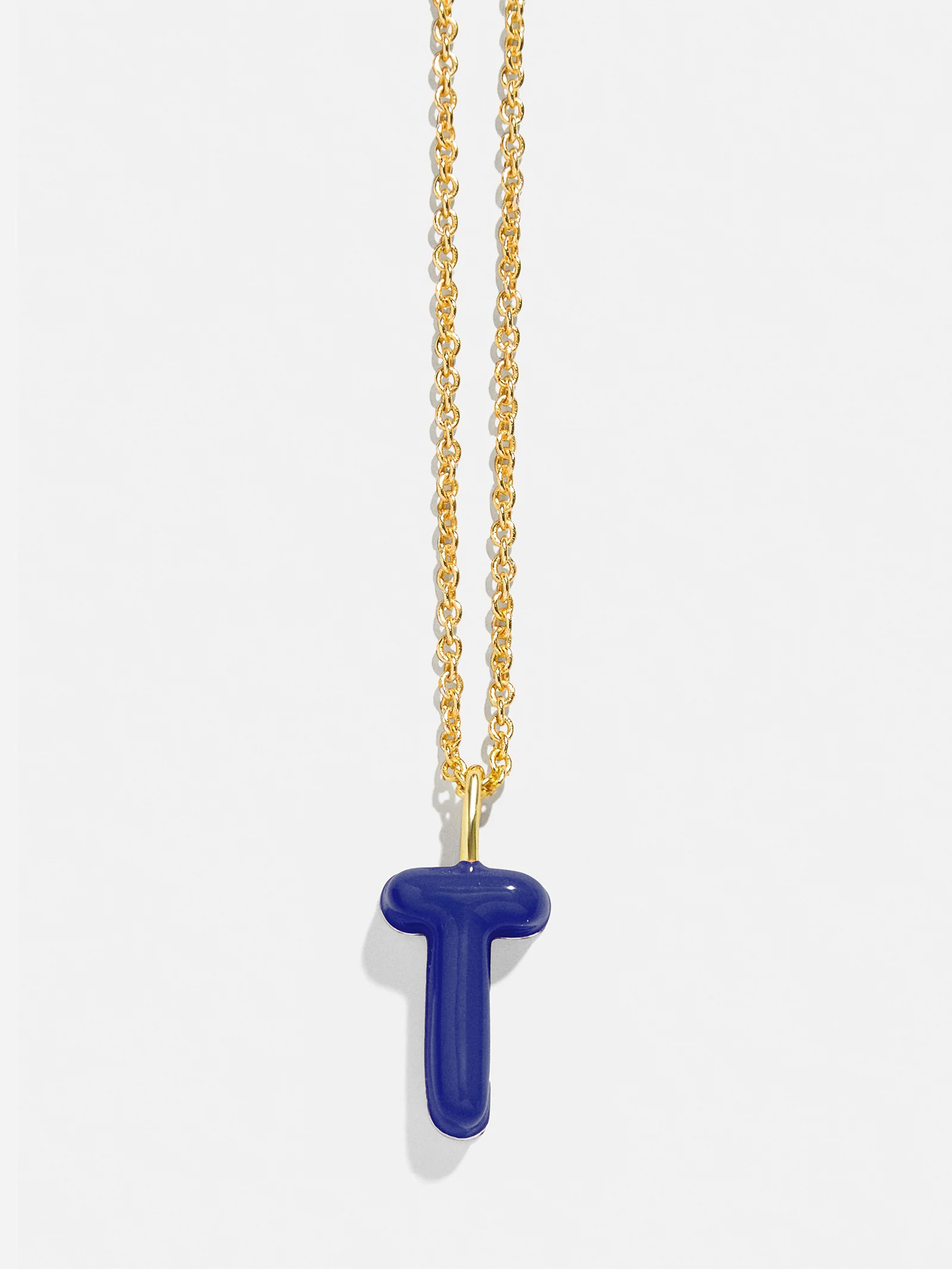 Mini Bubble Initial Enamel Necklace - Dark Blue | BaubleBar